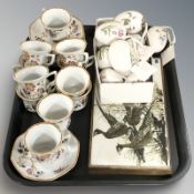 Twenty three pieces of Wedgwood Devon rose coffee china,