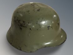 A World War II German helmet