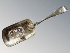 A George III silver fish slice, John Robertson II & John Walton, Newcastle 1811, length 26.5cm.