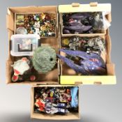 A quantity of Gormiti and other toys.