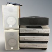 A Pioneer stereo CD receiver XC-L5, surround processor SP-L5 and cassette deck CT-L5,