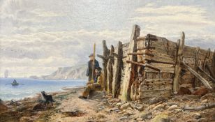 Charles Napier Hemy (British, 1851-1917) : The Old Pierhead, oil on canvas, signed at bottom right,