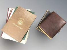 A Victorian Holy Bible, leather bound photo album containing monochrome portrait photographs,