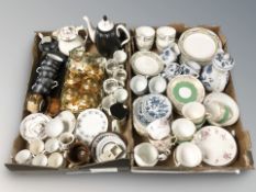 Assorted tea and coffee china including Wellington, Lady Beth, Blue Danube, Tuscan, etc.