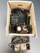 A group of mid century continental portable telephones