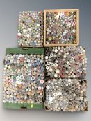 A large quantity of haberdashery and craft buttons, etc.
