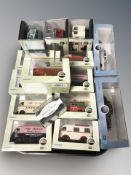 A collection of Oxford boxed die cast vehicles, delivery vans, etc.