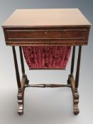 A Regency mahogany work table,