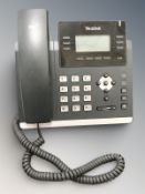 Seven Yealink HD VOIP telephone hand sets model SIP-T41S, current re-sale IRO £80.00 per unit.