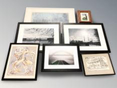 Joan Baker : Moonlit Pool, watercolour, 27 cm x 54 cm,