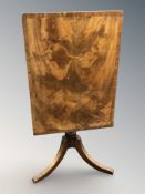 A 19th century mahogany rectangular tilt top table,