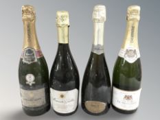 Four bottles of Champagne including Nicolas De Montbart, Alessandro Gallici, etc.