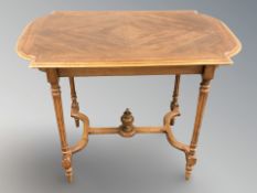 A 19th century French walnut occasional table,