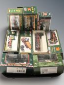 Nine Corgi Eddie Stobart die cast models in boxes.