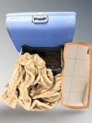 A simulated fur coat and an Oaklands suede jacket with sheepskin lining,