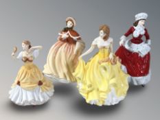 Set of four Royal Doulton Pretty Lady's figures,