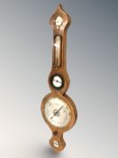 A walnut banjo barometer signed Chenery, Bungay,