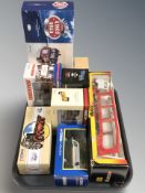 A group of boxed Corgi die cast scale models including 97940 ERF flatbed Eddie Stobart,