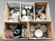 A large quantity of 20th century Scandinavian ceramics, dinnerwares, kitchen storage jars, etc.