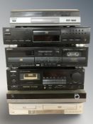 A Sony turntable PS-LX56, JVC CD player XL-V184, Philips cassette deck FC870,