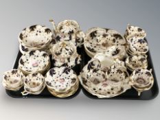 Forty one pieces of Buckingham Works gilt floral tea and dinner porcelain.