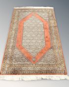 A Saroukh rug with silk pile, West Iran,