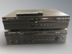 A Harman Kardon HD 7450 compact disc player and a further HK3500 stereo receiver,