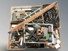 A large quantity of model railway buildings, track, locomotives and passenger cars, etc.