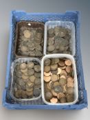 A large quantity of Victorian and later British copper coins.