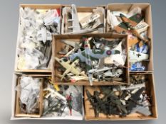 A large quantity of die cast scale model aircraft.