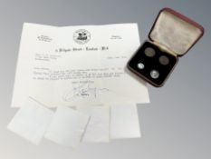An Edward VII Maundy money set in box with original issue letter.