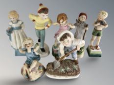 A Royal Worcester figure 'Monday's child is fair of face', height 17 cm,