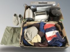 A quantity of home electricals, clothing, etc.