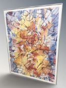 After Lars Akirke : Abstract colour print (signed and dated 1991), 71 cm x 90 cm.