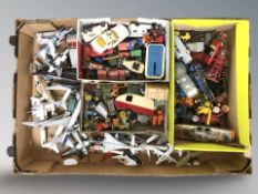 A quantity of die cast cars, aircraft, etc.