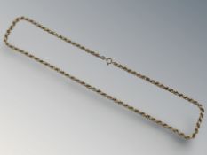 A 9ct gold rope twist chain, length 51cm CONDITION REPORT: 11.
