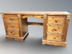 A modern pine dressing table,
