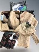 A suede jacket, silk scarves, further clothing, dolls, etc.