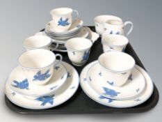 Twenty one pieces of Heathcote tea china.