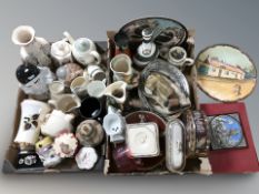 Assorted ceramics including toby jugs, tea china, busts, collector's plates,