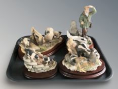 A Border Fine Arts figure group 'Wrong Side Of The Fence' JH100 by Anne Wall, numbered 782 of 1500,