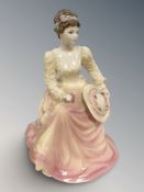 A Coalport china figure : Ladies of Fashion - Lady in Lace, height 17 cm.