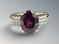 A 9ct gold Rajasthan garnet ring, size R CONDITION REPORT: 3.