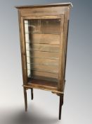 A late Victorian glazed mahogany display cabinet,