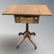 A 19th century mahogany drop leaf occasional table, width 61 cm.