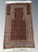 A Balouch prayer rug, Afghanistan,
