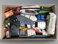 A quantity of plastic scale model boats, trucks, etc.