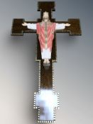 A contemporary crucifix, 103 cm x 60 cm.