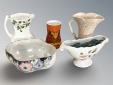 A Poole pottery vase, height 15.