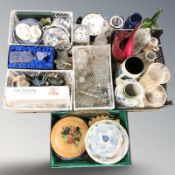 A large quantity of ceramics, glass wares,
